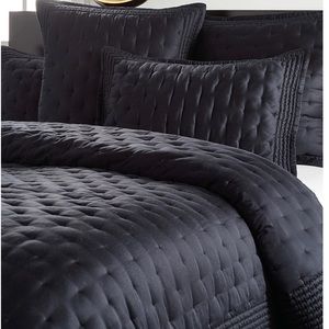 Donna Karan Black King Silk Essential Quilt